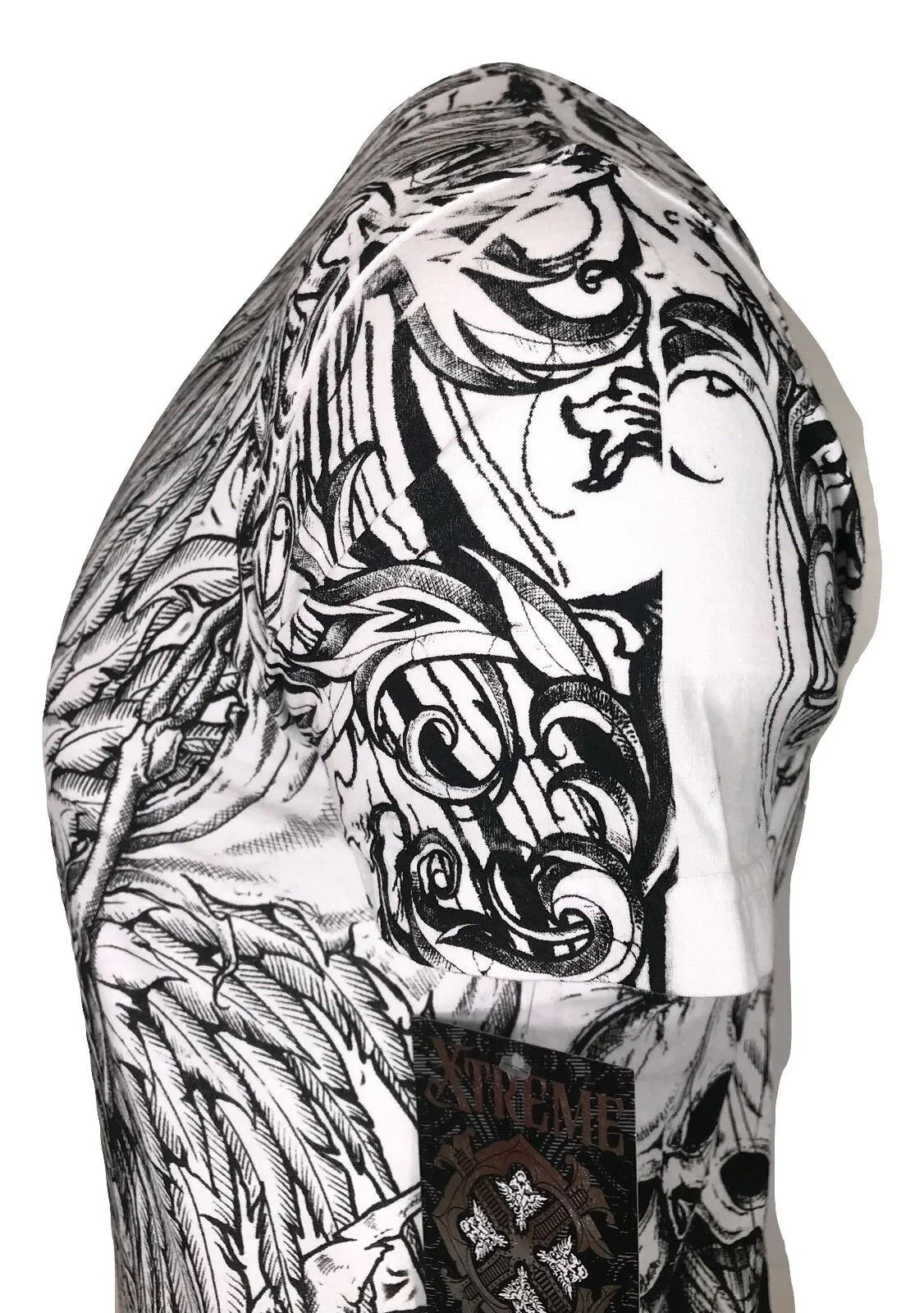 Xtreme Couture by Affliction Men’s T-Shirt ACCUSER Skull Biker