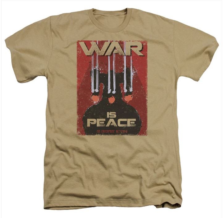 Star Trek Enterprise NCC-1701-D War Is Peace Men’s T-Shirt M