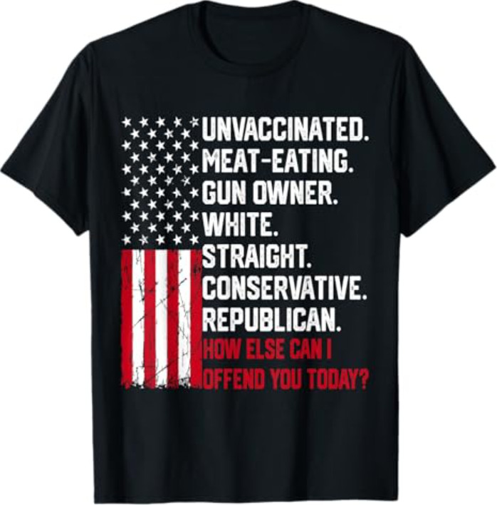 How Else Can I Offend You Today Funny Saying Quote USA Flag T-Shirt
