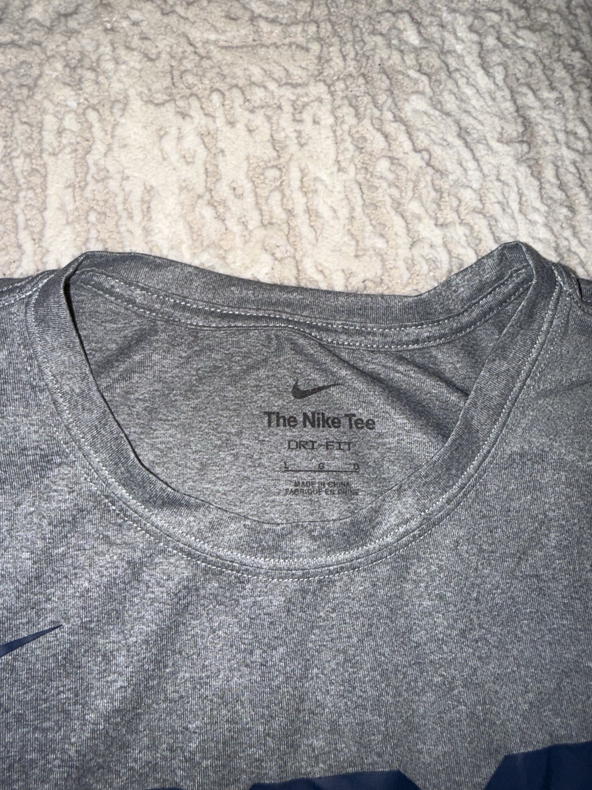 Nike Dri Fit USA Basketball Warm Up Team Issue Shirt Size Large Gray Grey