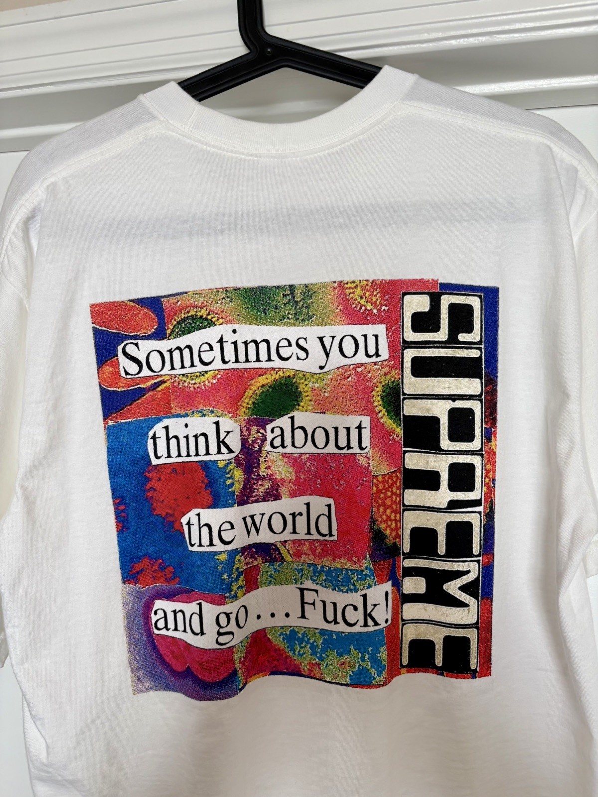 Supreme God Save Us Graphic Tee White Men’s Large Short Sleeve Crew Neck New