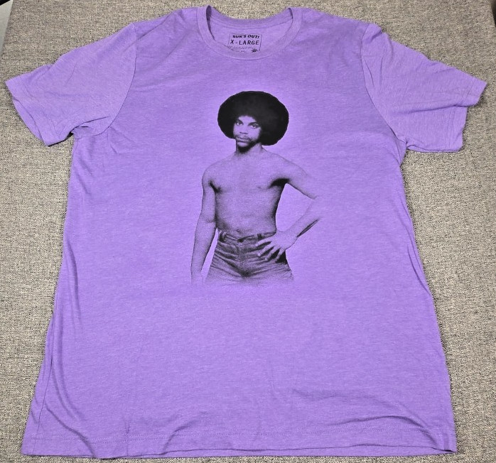 Mens XL Chicago Suns Out Hand Printed Soft Feel Retro Look PRINCE T-Shirt