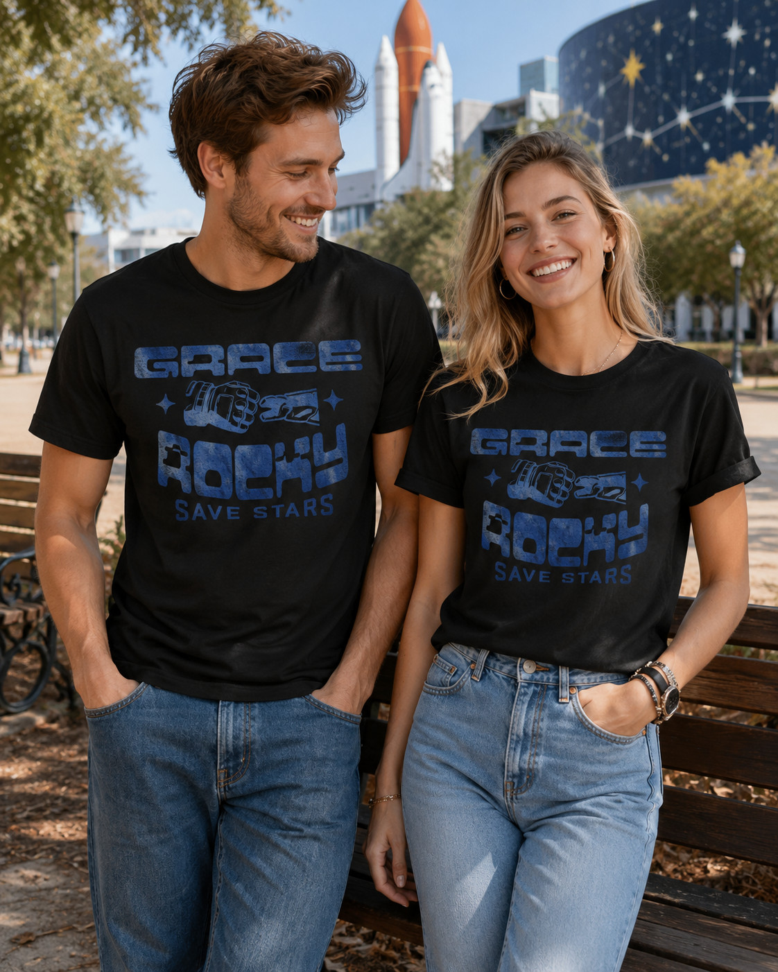 Grace Rocky Save Stars Shirt, Rocky Alien Friendship Sci-Fi Lover Gift Tee
