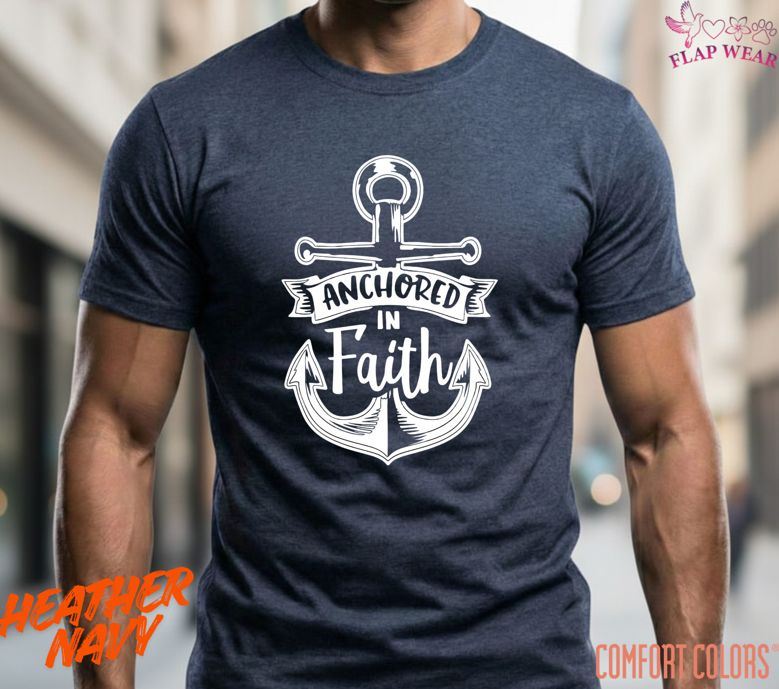 Unisex Anchored In Faith T-Shirt, Men T shirt,Women T shirt Gift Christian Top