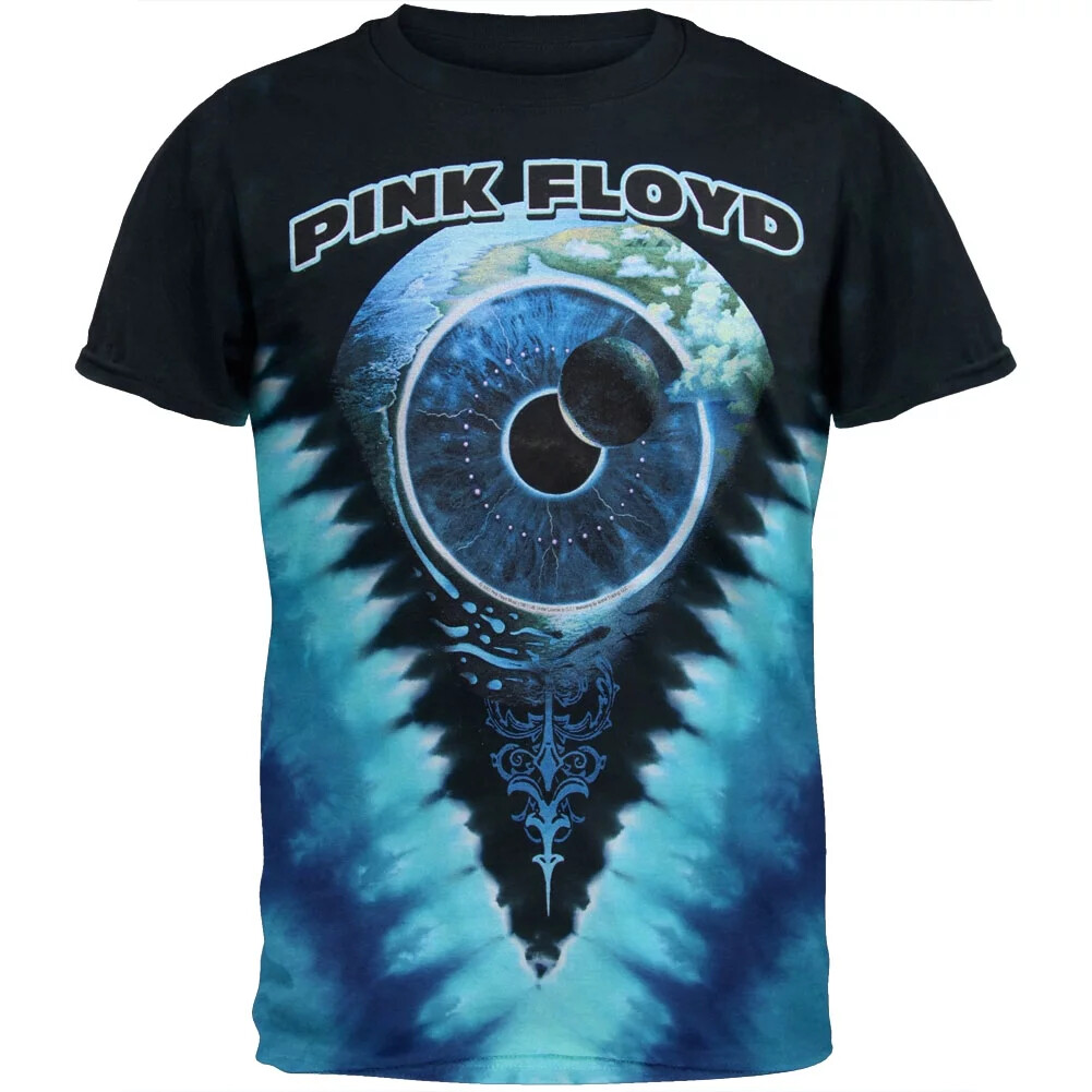 Pink Floyd Pulse Liquid Blue Tie Dye AOP 2 Sides – Eye / Earth Mens T-shirt -NEW