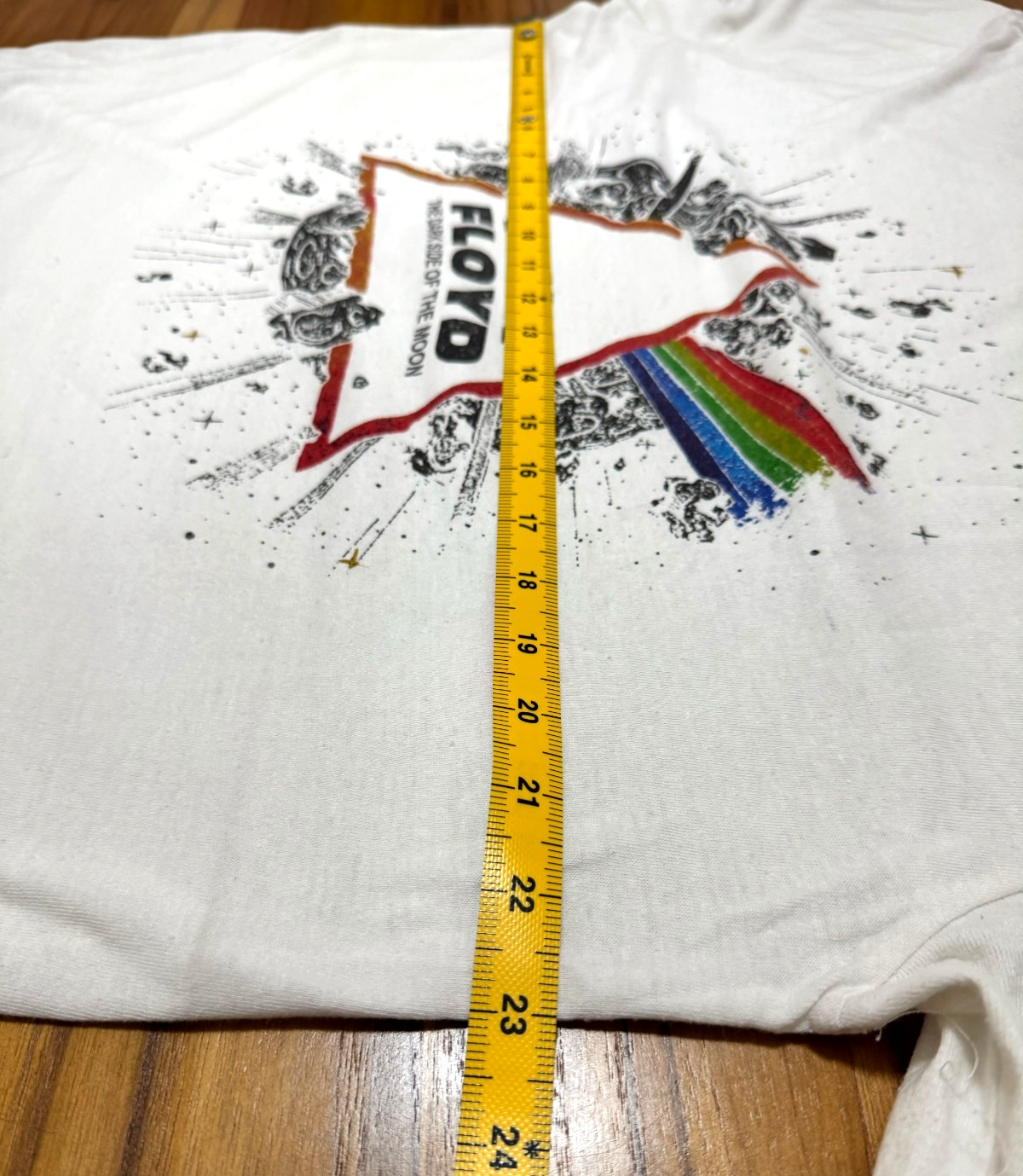 Pink Floyd Dark Side of The Moon Long Sleeve Shirt Mens XL White Band Graphic