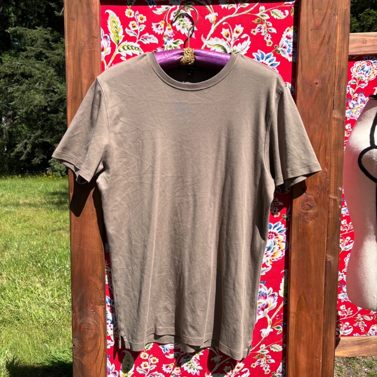 Robert Barakett 100% Pima Cotton Brown Short Sleeve Cafe T Shirt Men’s Size M