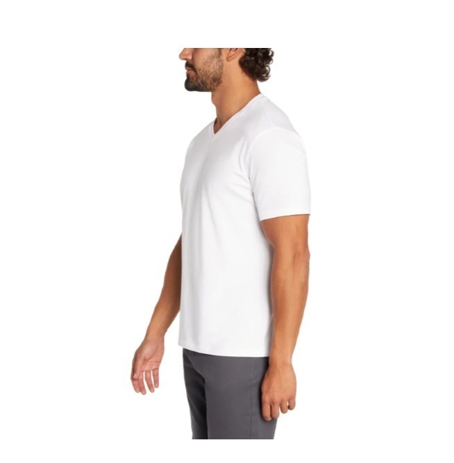 3-Pack Banana Republic Men’s V-Neck Tee, Cotton Stretch Tagless BLACK OR WHITE