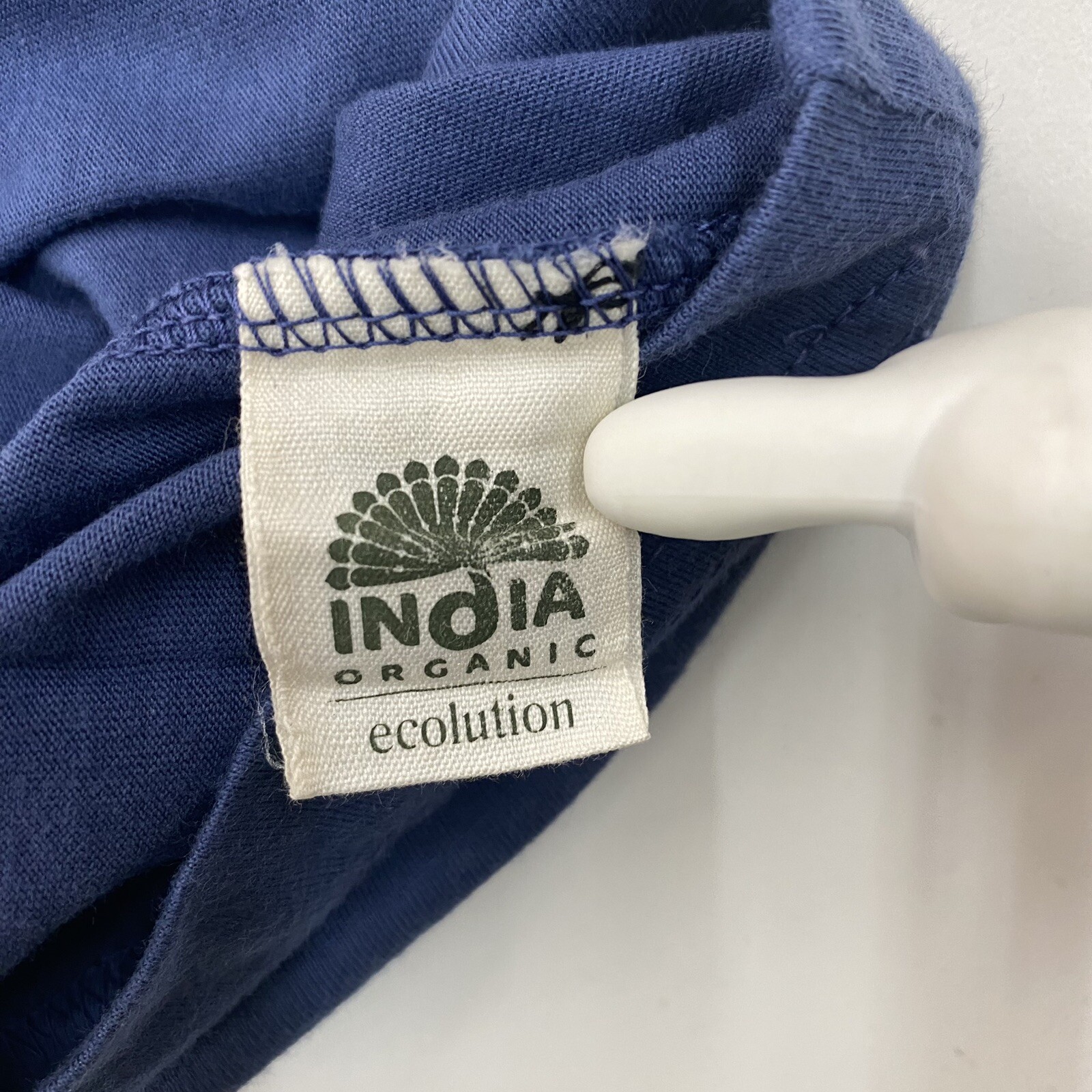 Ecolution Mens Medium Crew Neck T Shirt Blue 100% Organic Cotton