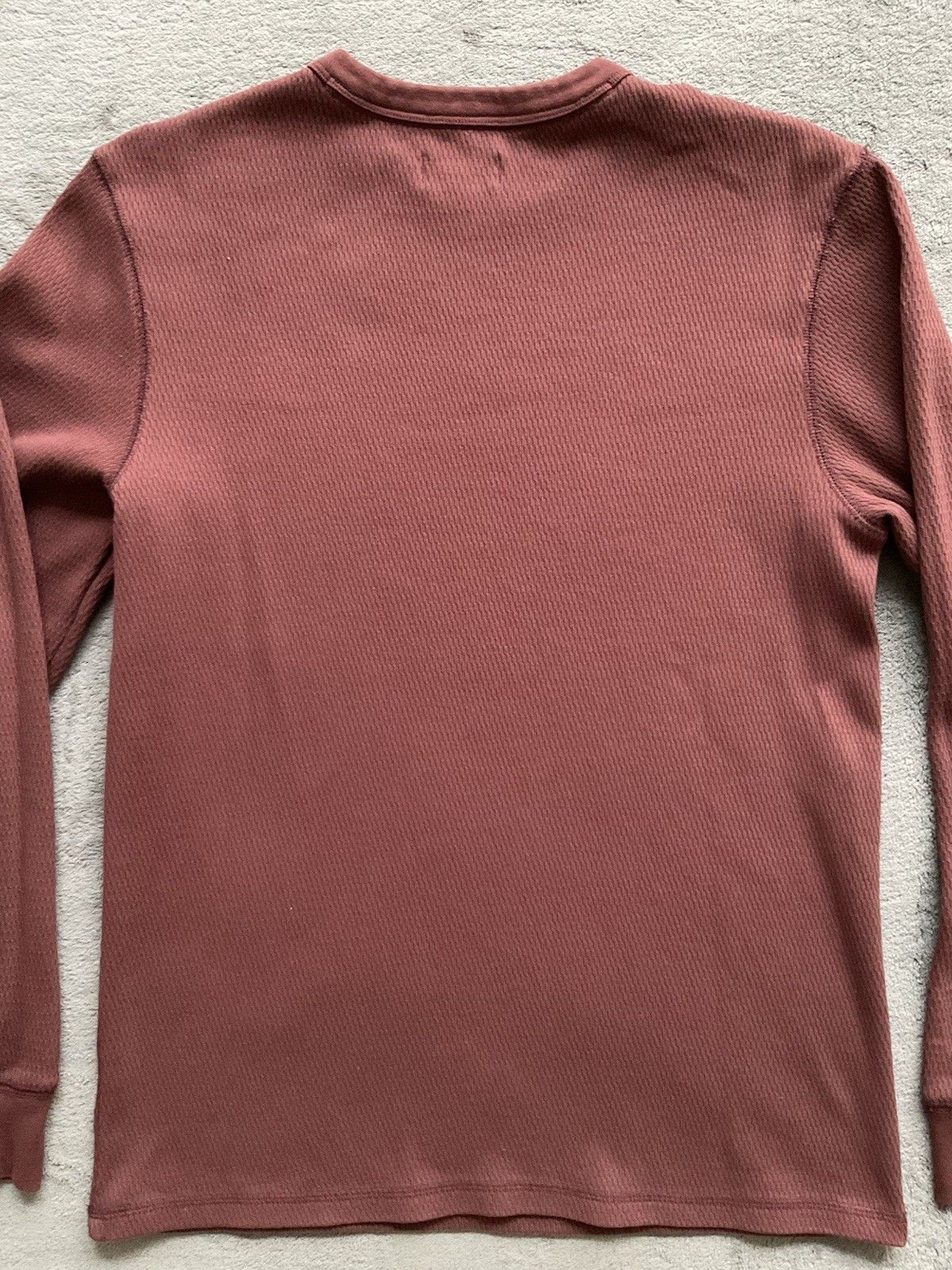 Taylor Stitch Thermal Waffle Crew Shirt Men’s 40(M) Long Sleeve Cotton Burgundy