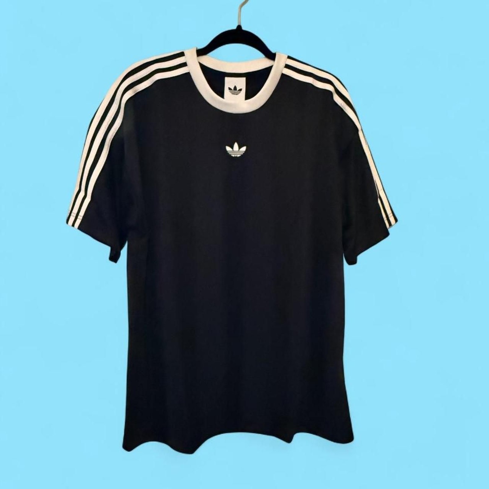 adidas Originals Adicolor Jacquard Jersey Tee Black White M NWOT