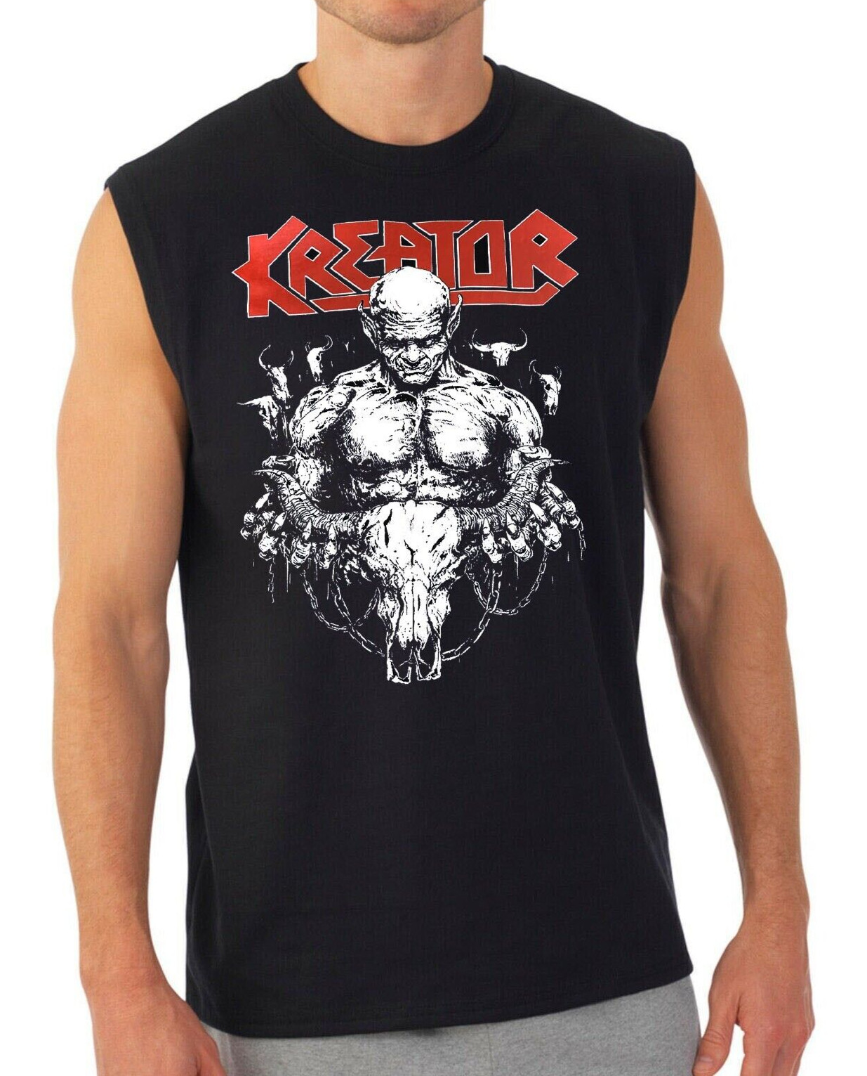 KREATOR TRASH METAL BAND BLACK MUSCLE SHIRT