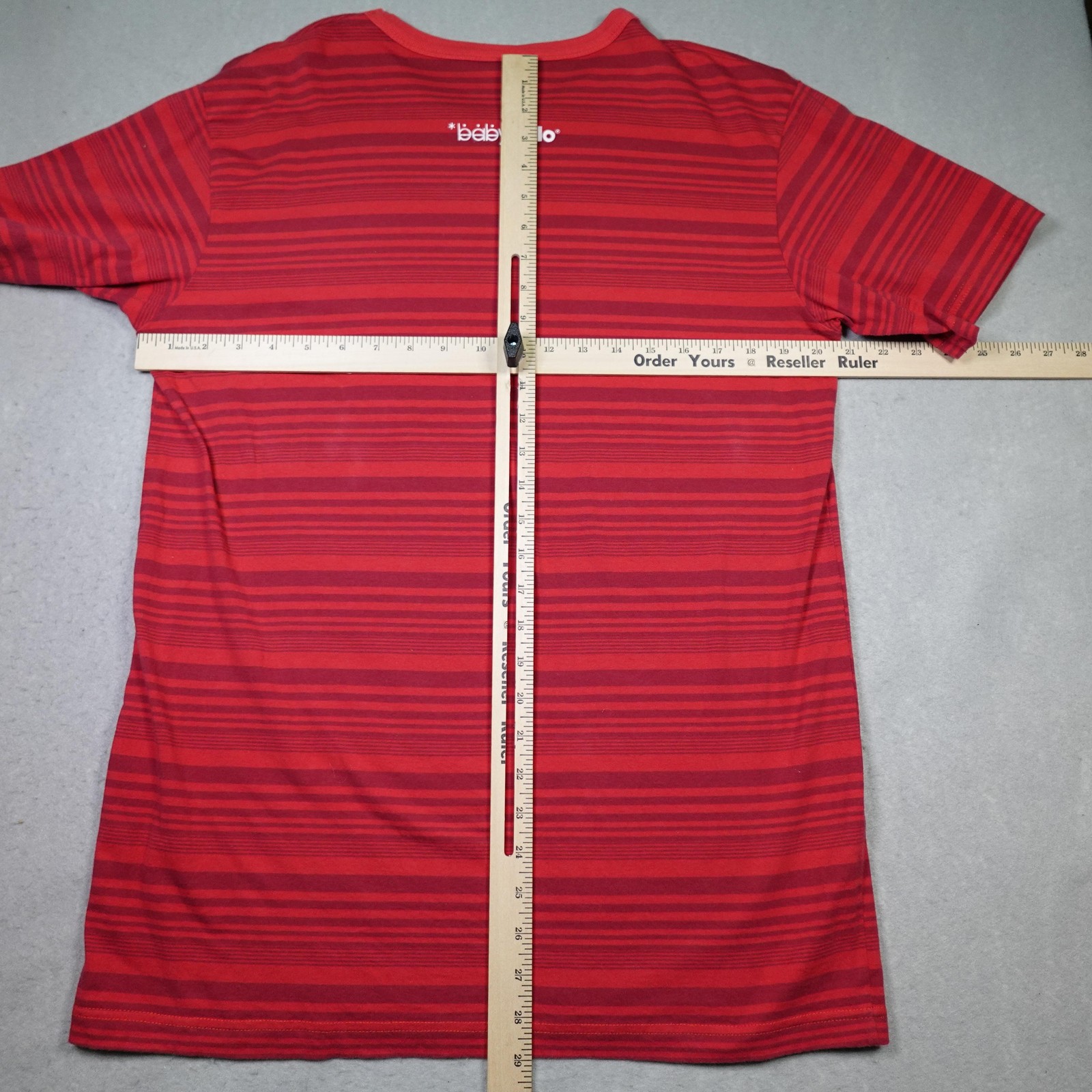 Baby Milo A Bathing Ape Shirt Mens Large Red Stripe holo Graphic Made In Japan