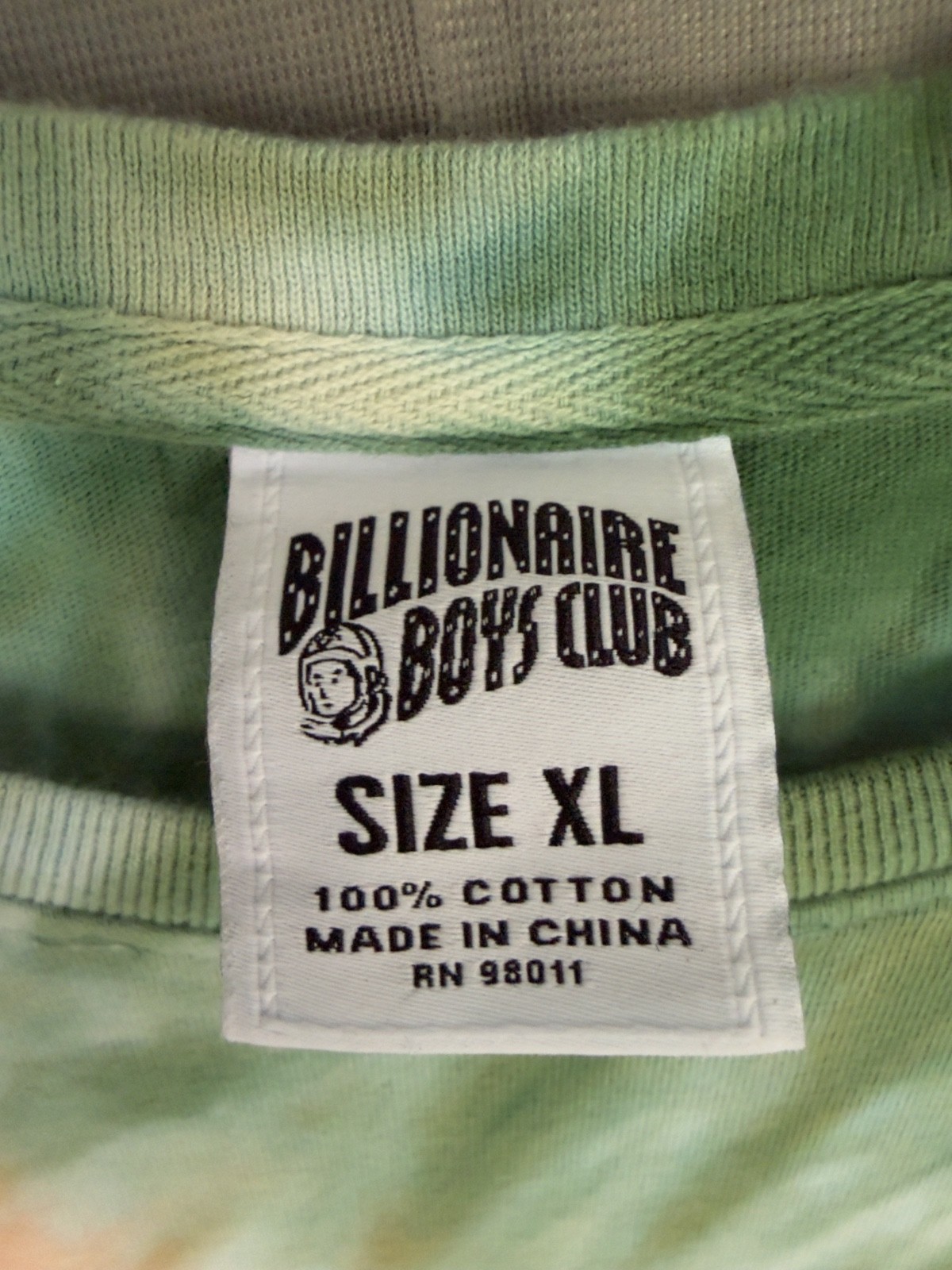 Billionaire Boys Club Astro Knit Tee Shirt Multi-Color Tie-Dyed T-Shirt Men’s XL