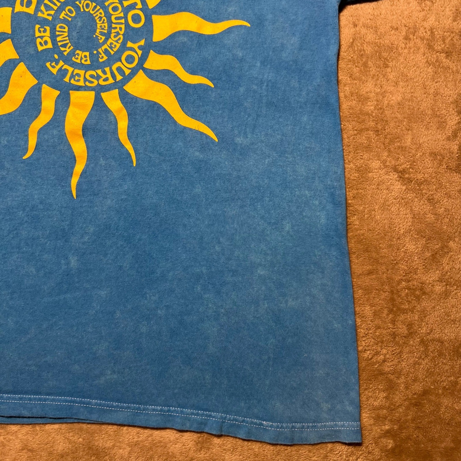 Feel Better Daily Mens Blue Mineral Wash Be Kind To Yourself Sun Graphic Large