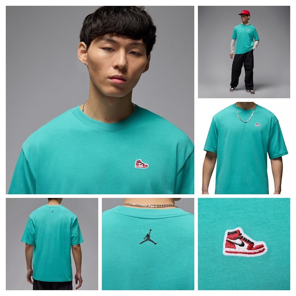 Air Jordan XXL Men’s T Shirt Washed Teal AJ1 Cotton Nike Retro HJ2326 392 NWT