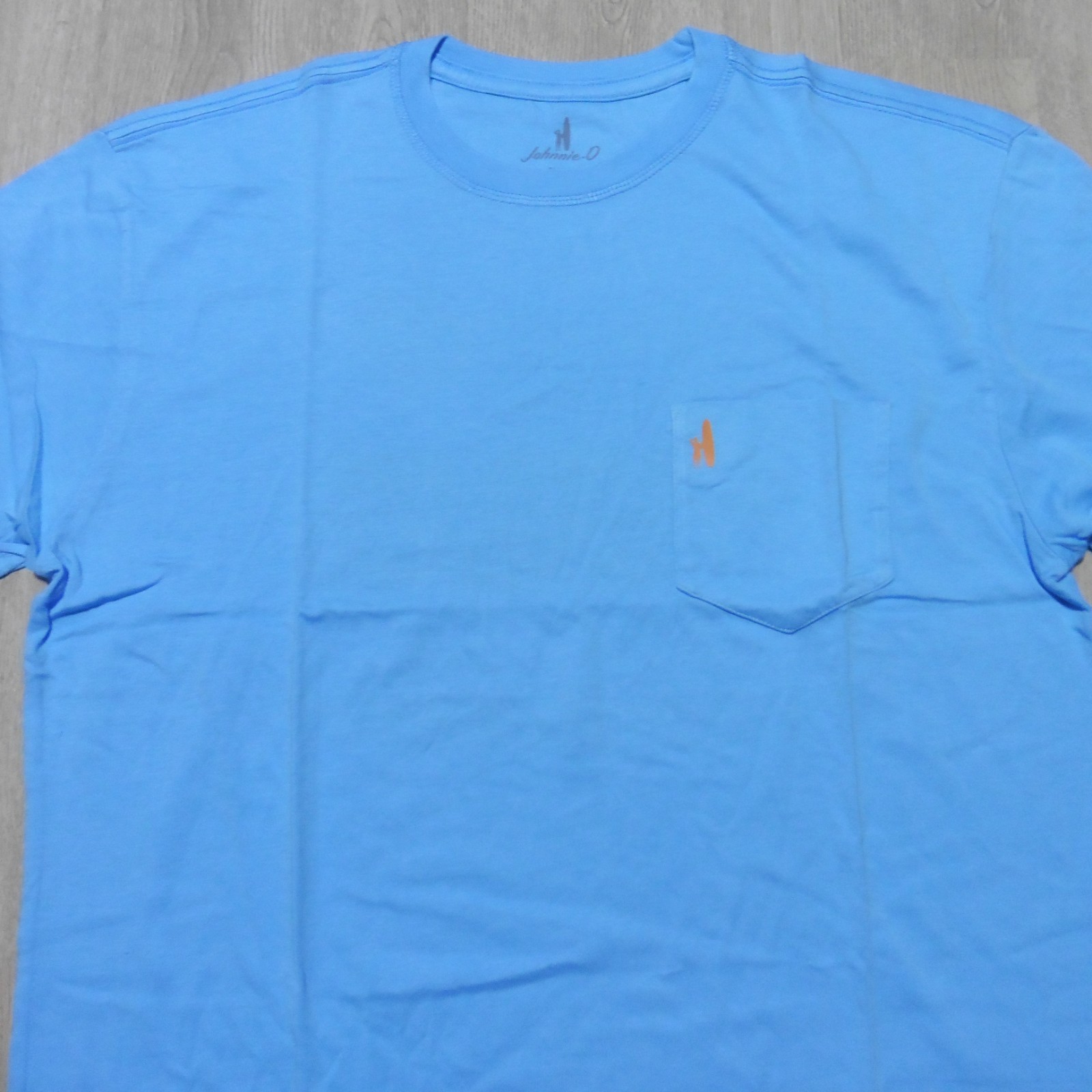 JOHNNIE O Mens S SMALL T SHIRT SUN LINE MALIBLU BLUE GRAPHIC SHORT SLEEVE GOLF