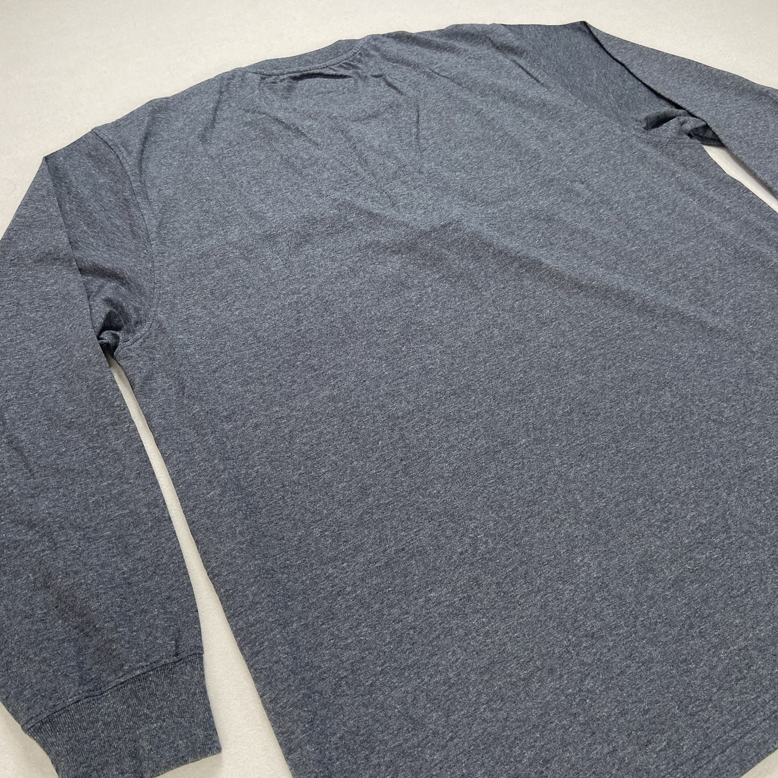 Dickies Long Sleeve Heather Heavyweight Henley Shirt Navy Heather Mens Size 2XL