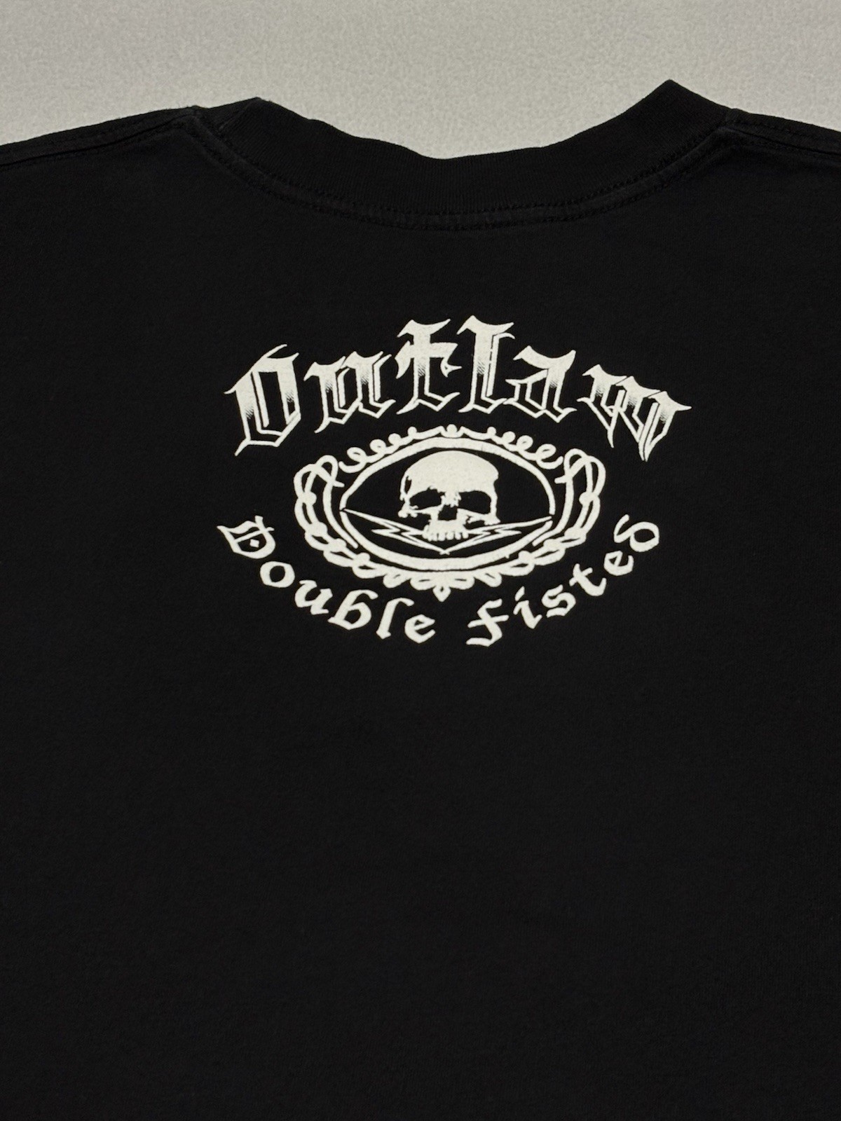 Outlaw Threadz Affliction Style Skull Guns Graphics Black T-shirt Size XL