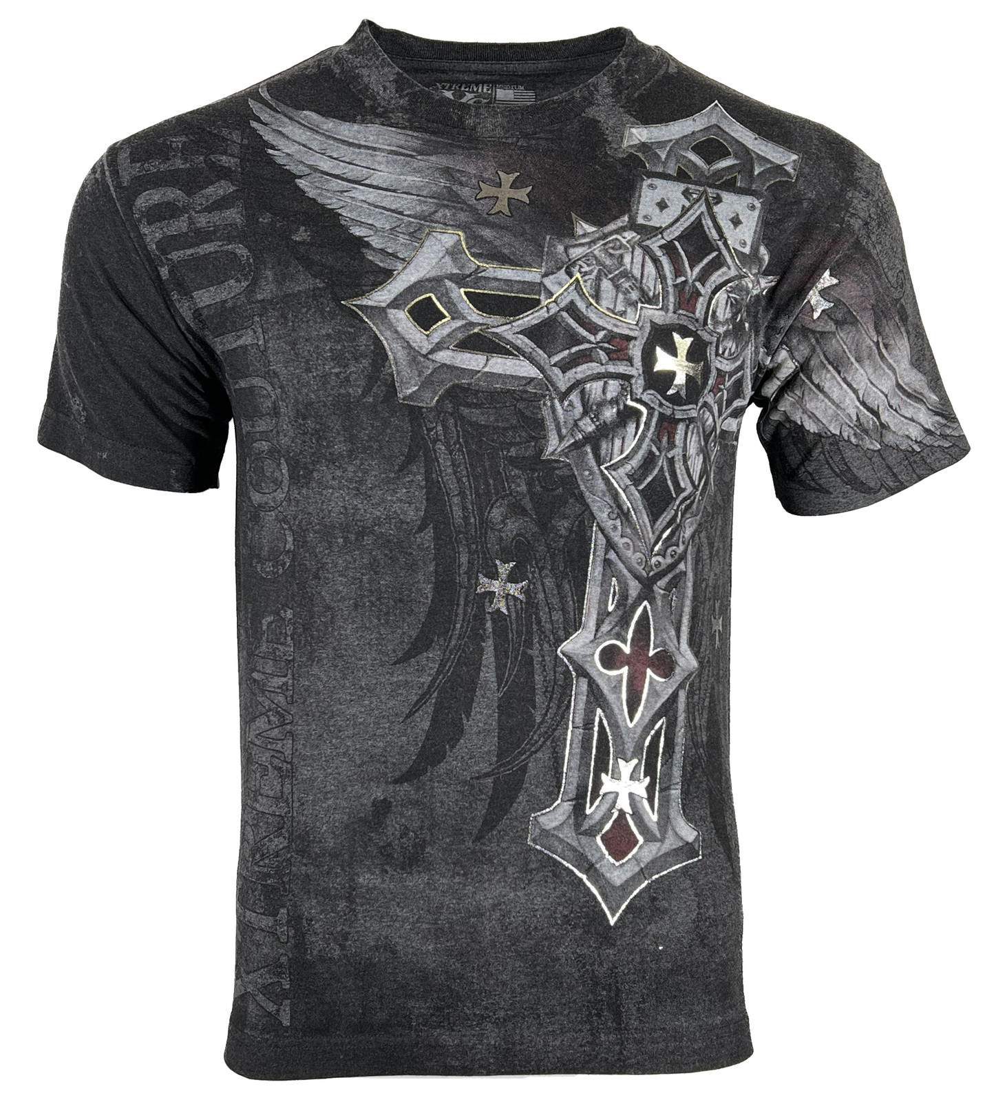 Xtreme Couture By Affliction Men’s T-Shirt Battledome Biker Cross