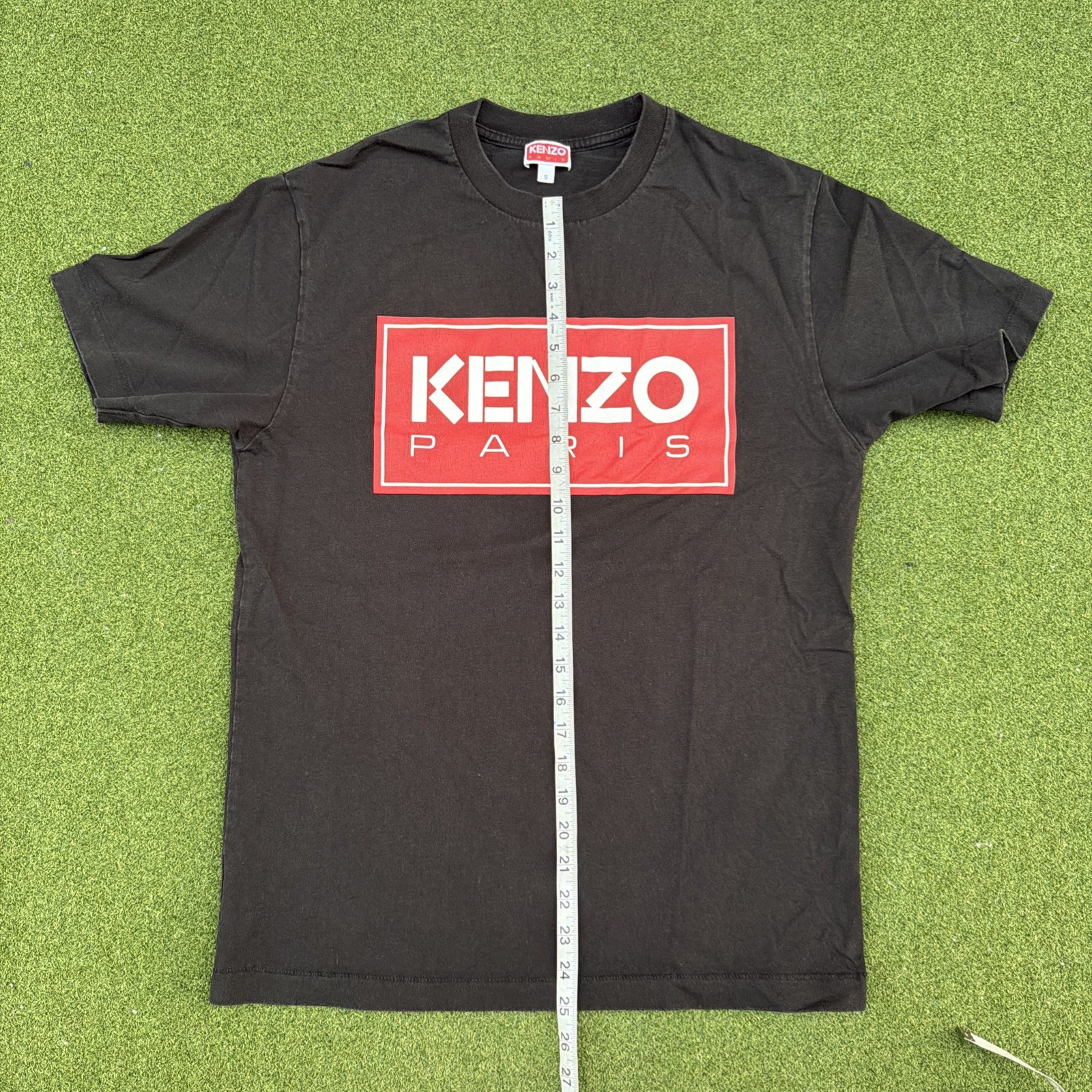 KENZO Paris Box Logo T Shirt short sleeve Black Red Small