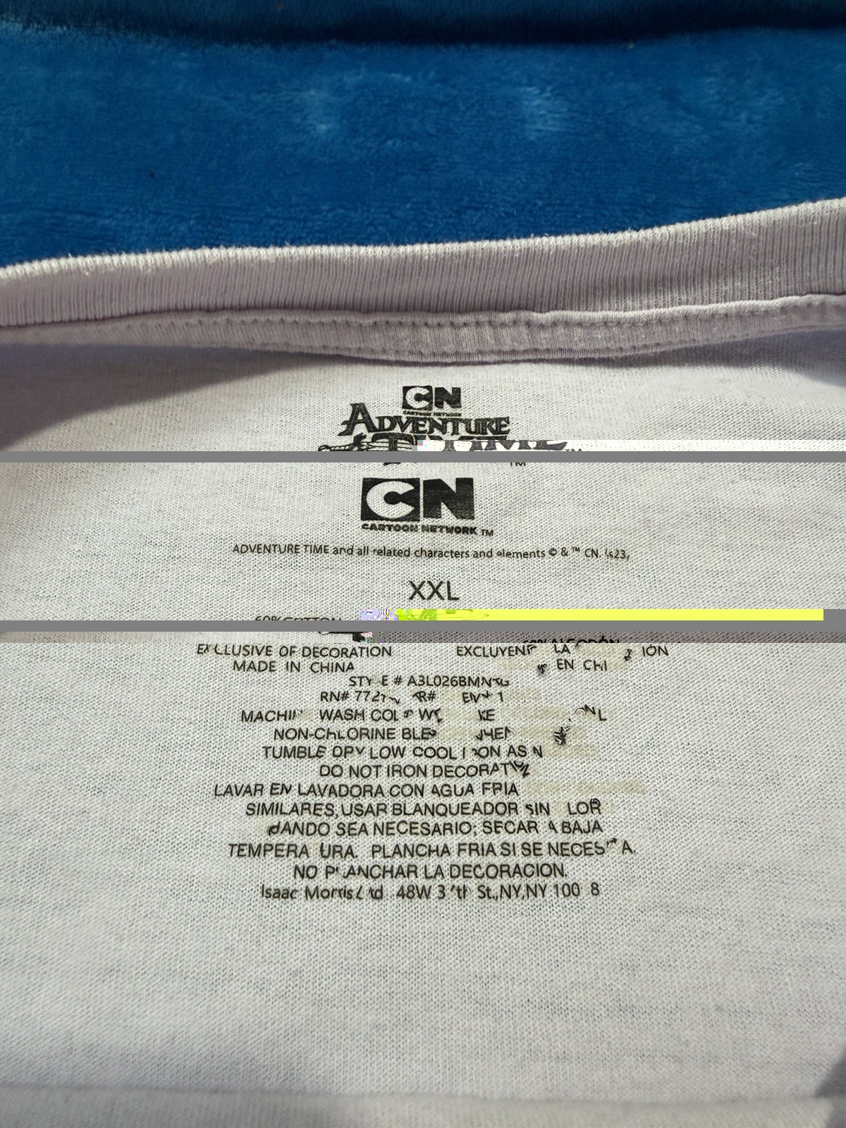 Adventure Time Cartoon Network Long Sleeve Graphic Shirt Size 2XL