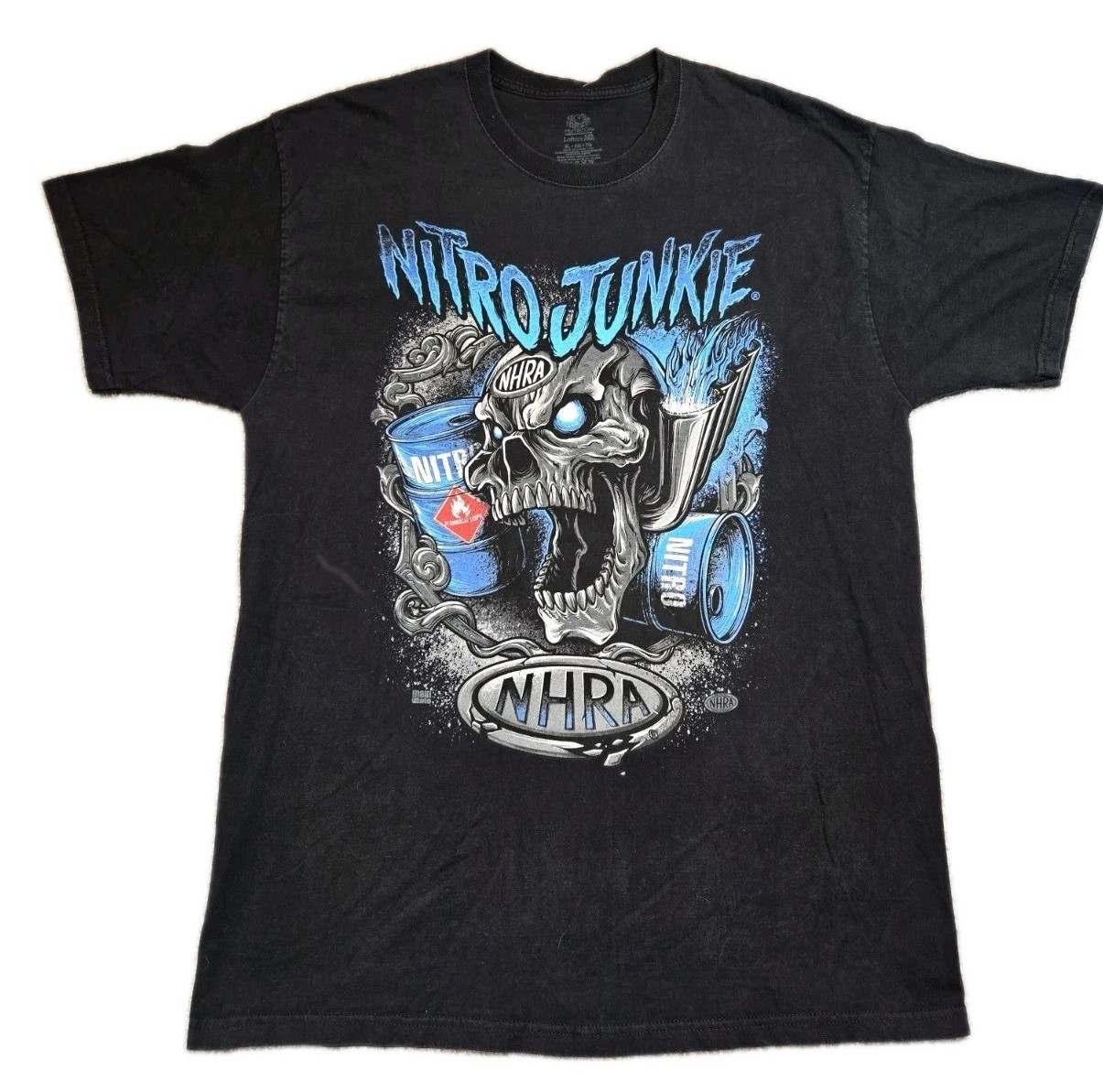 Nitro Junkie NHRA Championship Drag Racing Men’s Black Tee Size XL