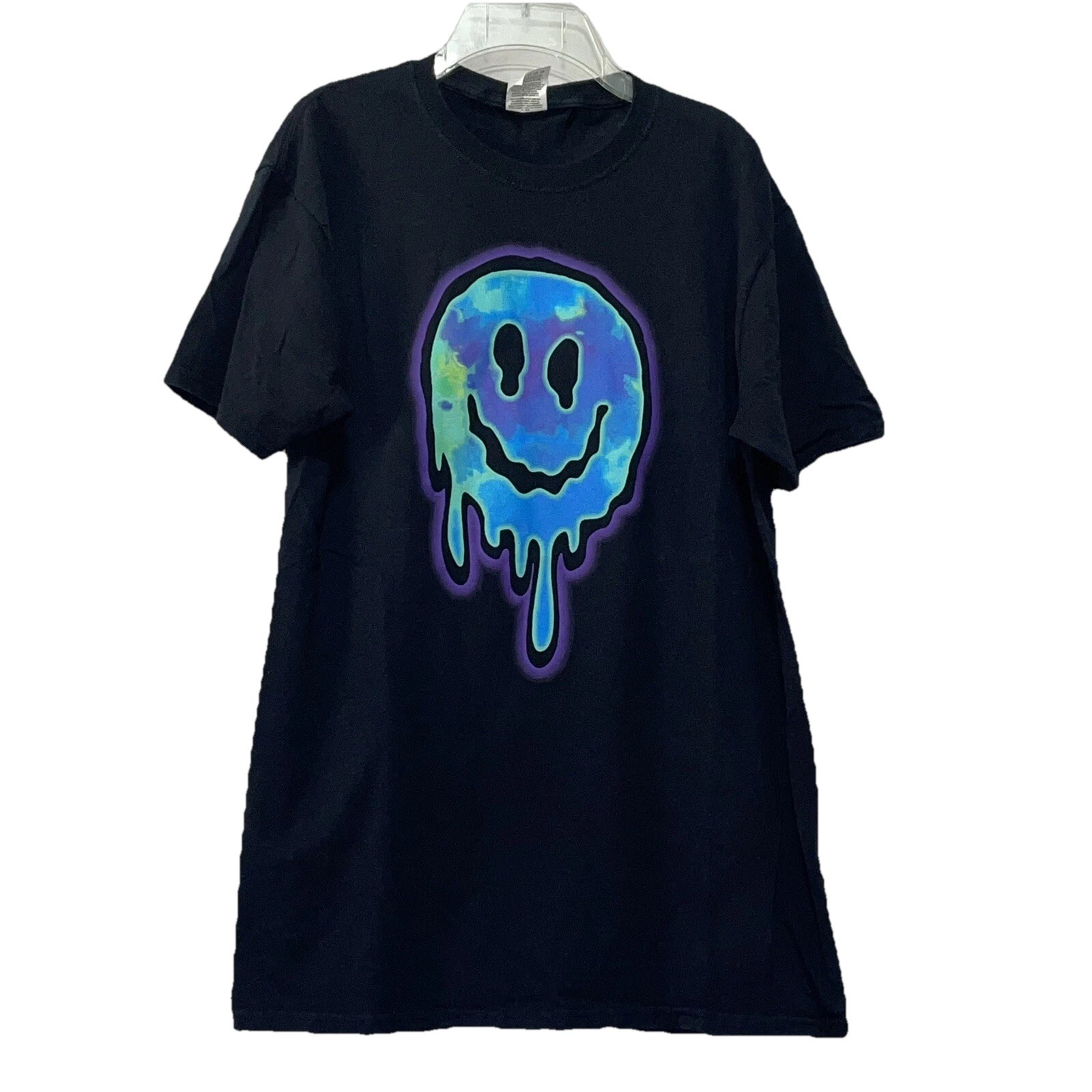 Tie dye drippy ghost face tee mens size medium euc e2200