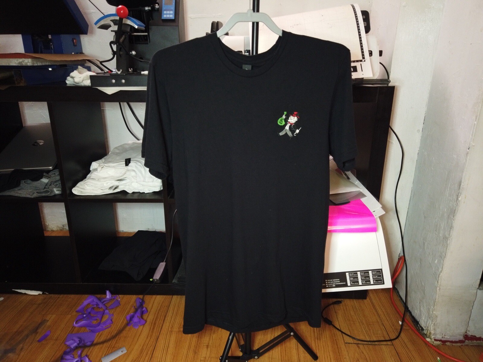 T shirt Custom Made Embroidered Htv Vinyl Make Money Not Friends