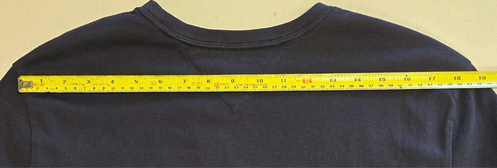 Tommy Hilfiger T-Shirt Mens Sz L Blue Short Sleeve Signature Stripe Logo
