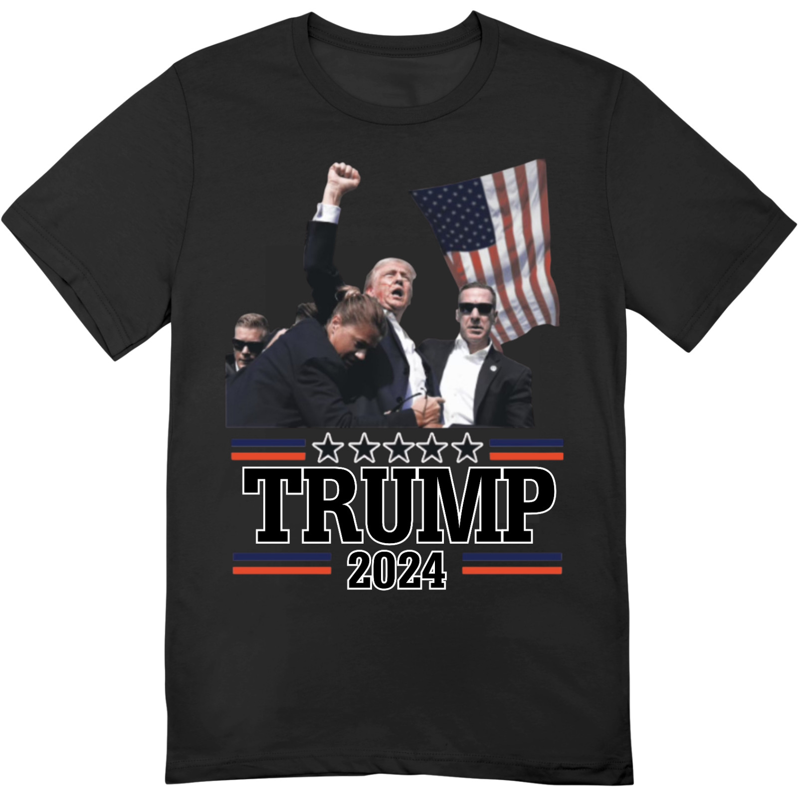 President Donald Trump Rally Shooting Shirt USA MAGA Fist Pump Fight TRUMP 2024