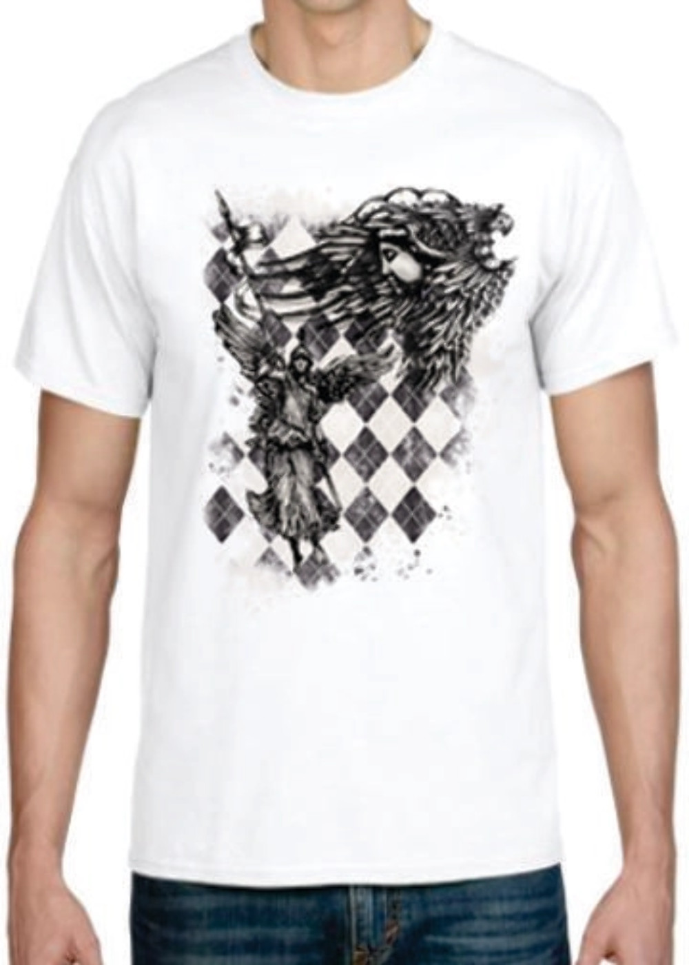 Adult DryBlend® T-Shirt – (ANGEL GUARD – GOTHIC)