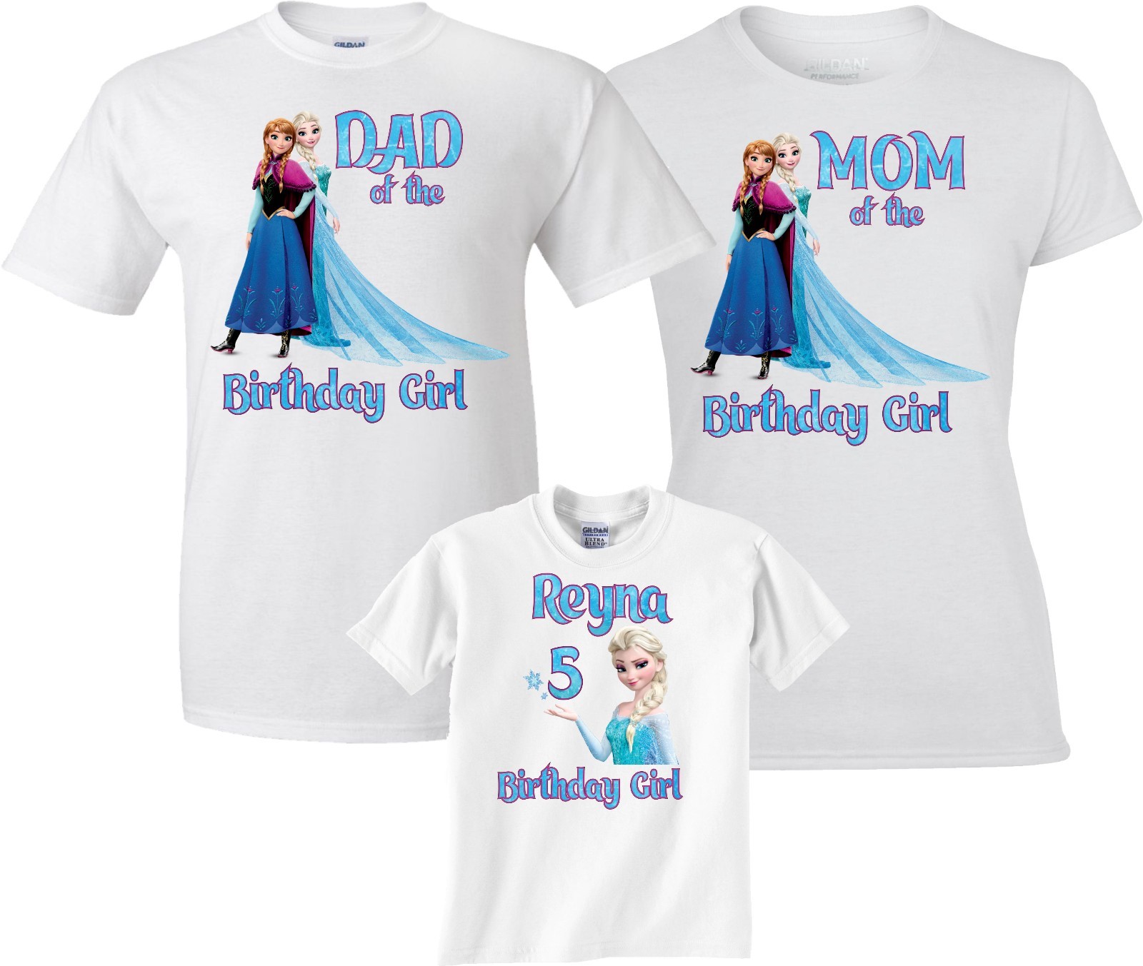 FroZen Birthday Girl Elsa Anna Bday Girl Family Funny Cute matching T-Shirts