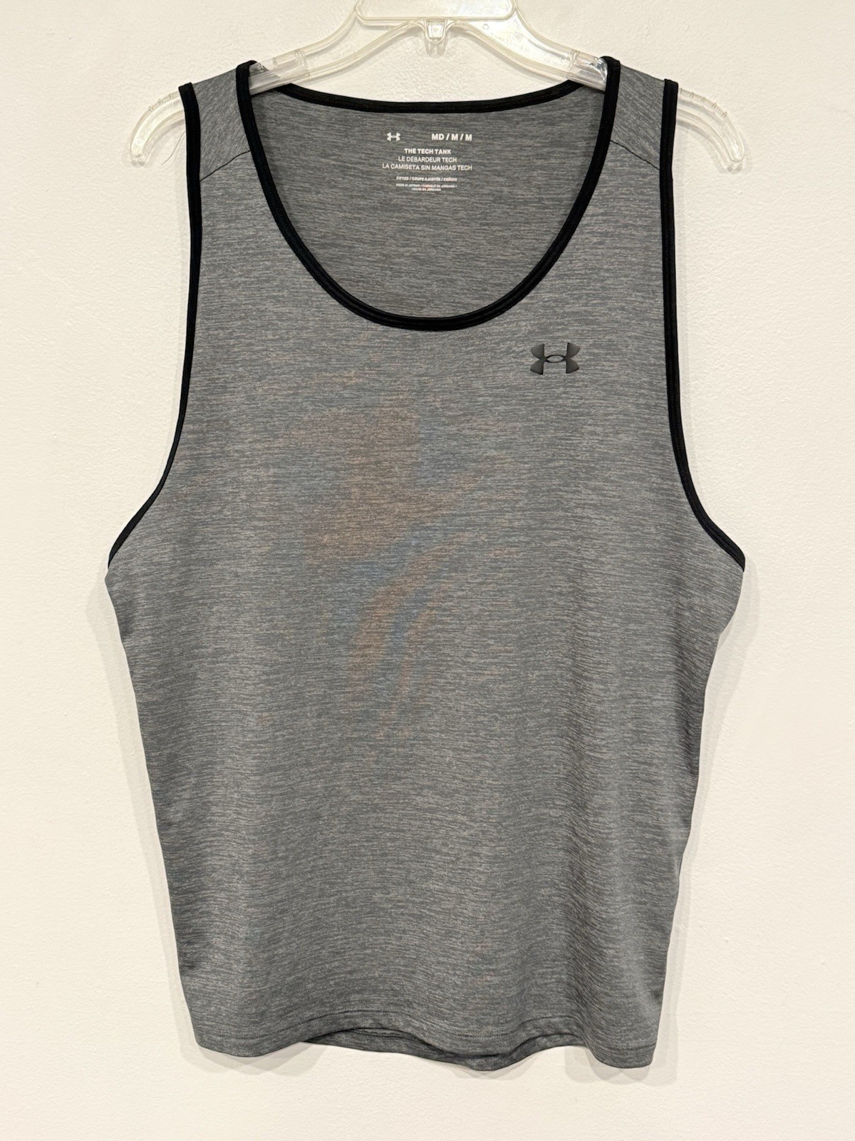 Under Armour UA Tech Tank 2.0 Men’s Sz Medium Gray Polyester Performance 1328704