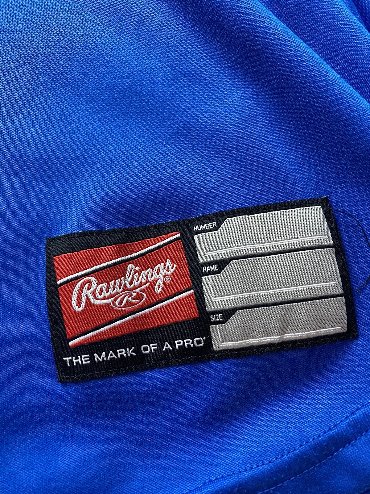 Rawlings Thunder Mens Size XL Baseball Warmup Shirt Thick Blue Long Sleeve