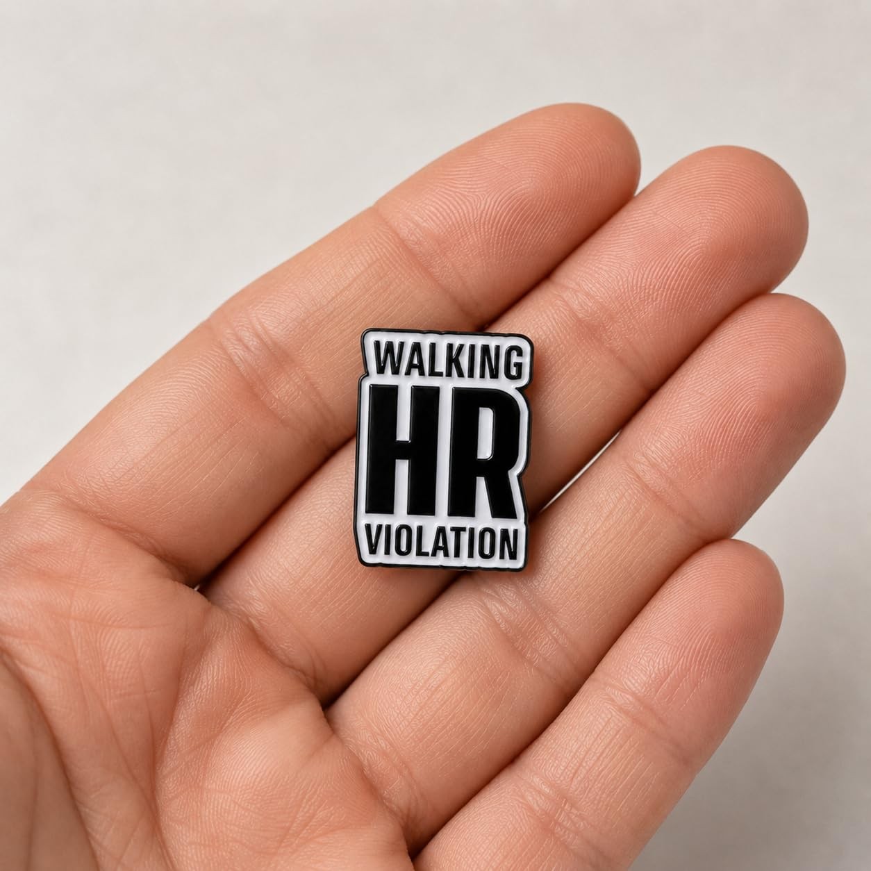 Funny Office Pin – Enamel Humor Work Joke Pins Brooch with Walking HR Violati…