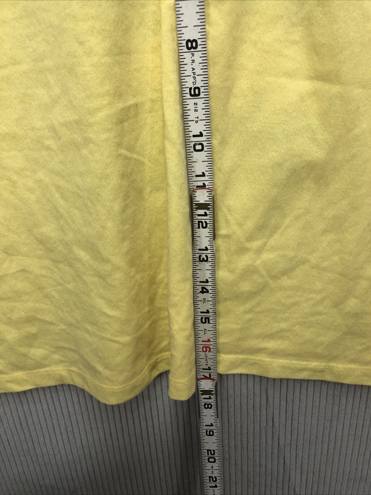 Recycle Threads Yellow Stone Park Tee Shirt Size Large Yellow Cropped