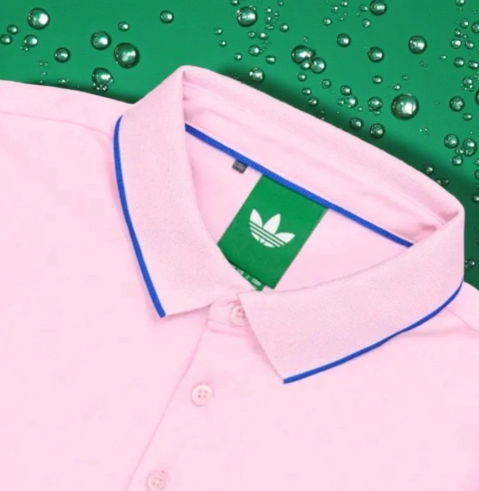 NEW MENS ADIDAS ORIGINALS TREFOIL POLO SHIRT ~SIZE LARGE #JW3964 LILAC PINK