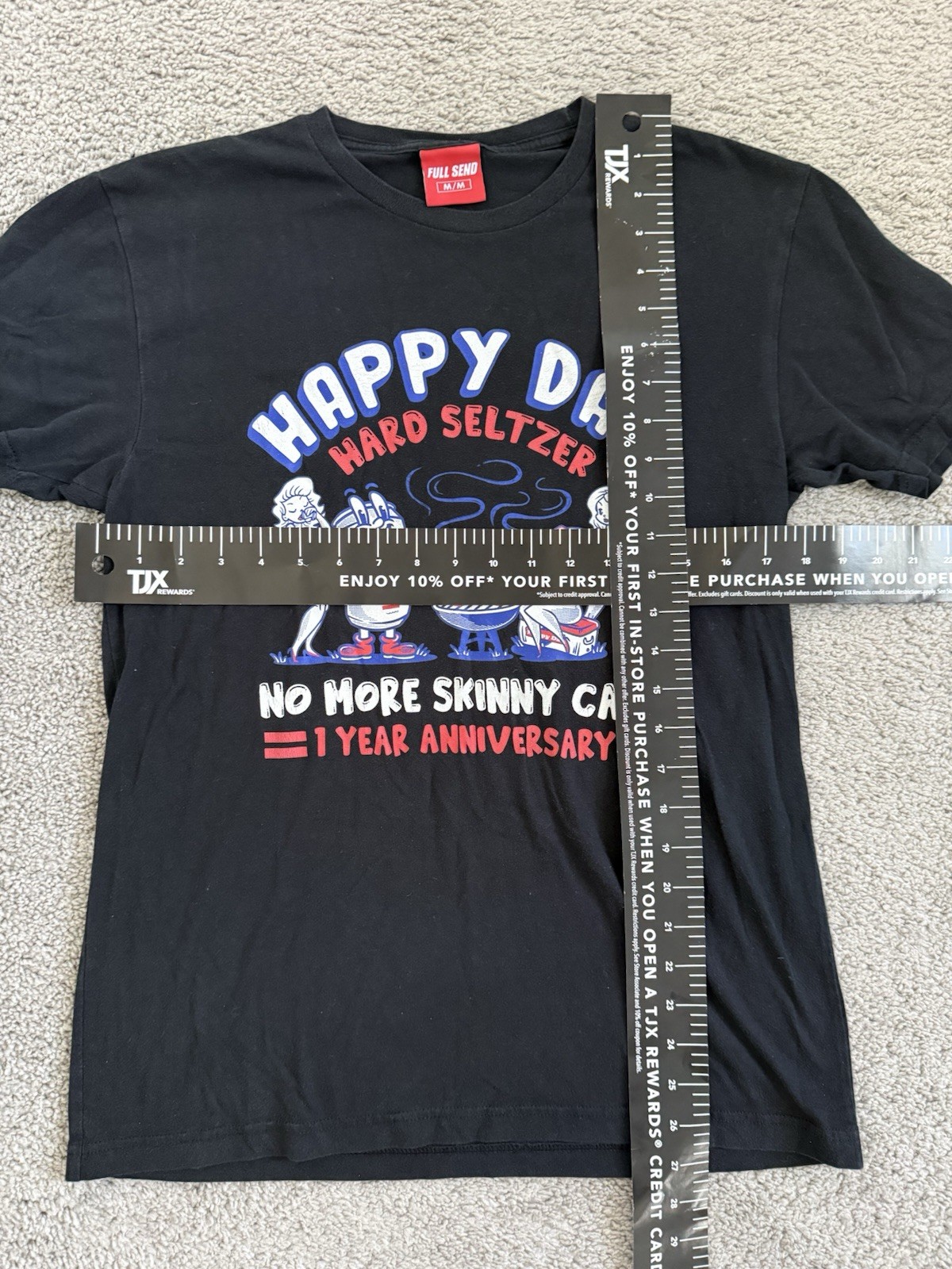 Happy Dad Hard Seltzer Full Send Anniversary Skinny Cans BBQ Shirt Men’s Medium
