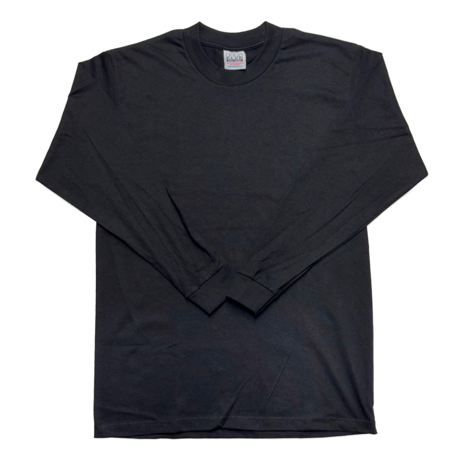 Pro Club Men’s Heavyweight Cotton Long Sleeve Crew Neck T-Shirt