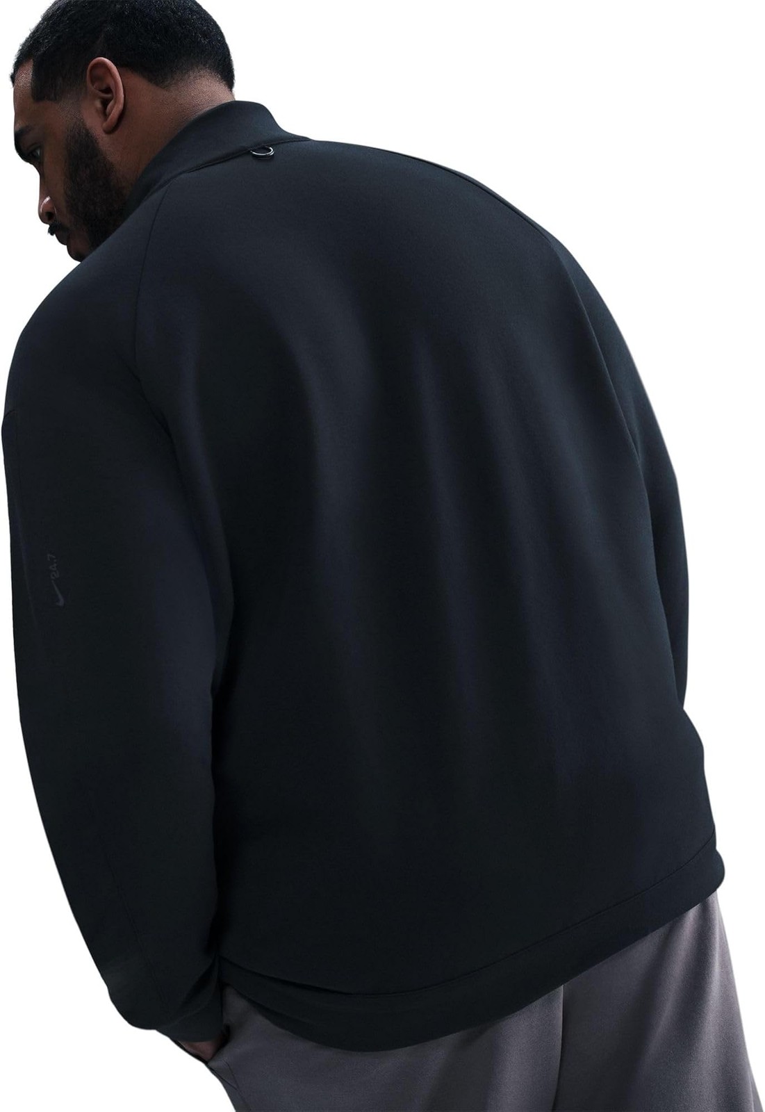 Nike 24.7 ImpossiblySoft Men’s Dri-FIT 1/2-Zip Top (HQ6953-010, Black/Dark Smoke