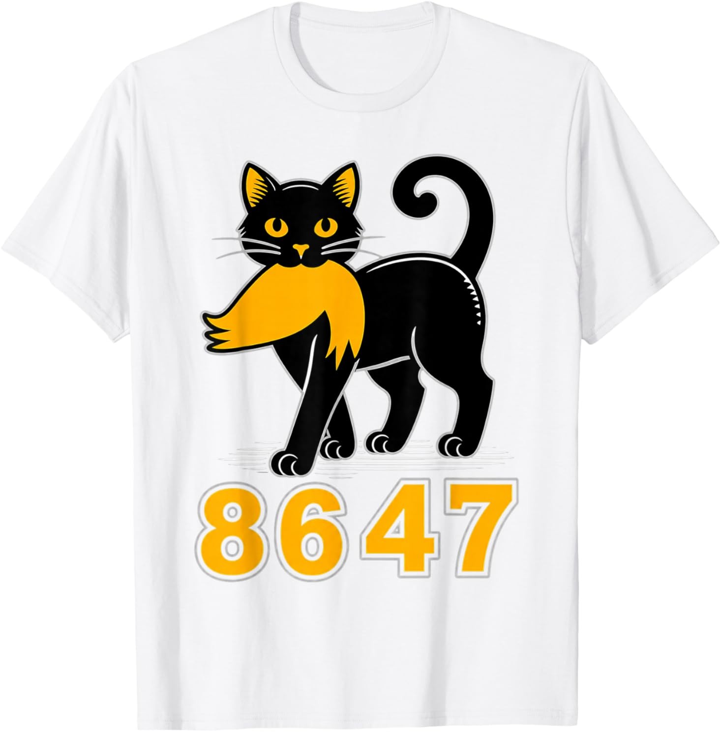 86 47 Black Cat Vintage Funny Mystery Numbers Cat Lover T-Shirt