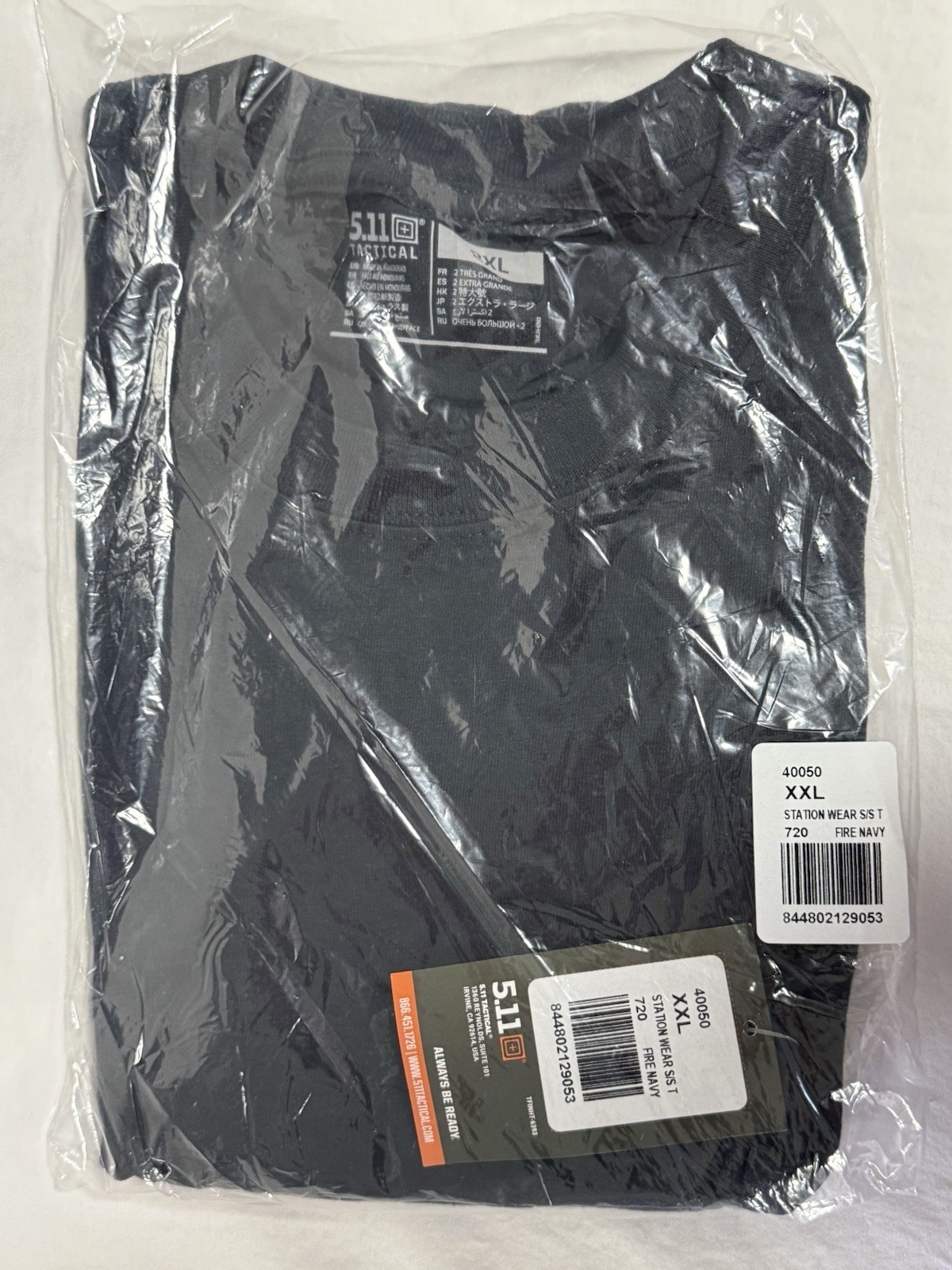 NWT Men’s 5.11 Tactical Station Wear S/S Tee 40050 Fire Navy Size XXL