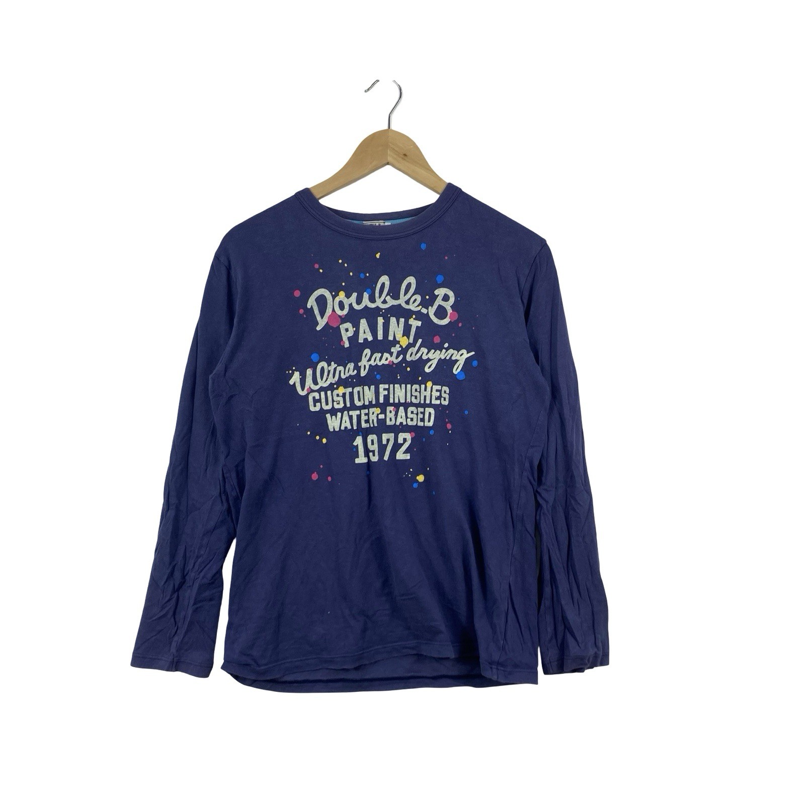 Vintage DOUBLE.B MIKI HOUSE Long Sleeve Graphic Tee Shirt Paint