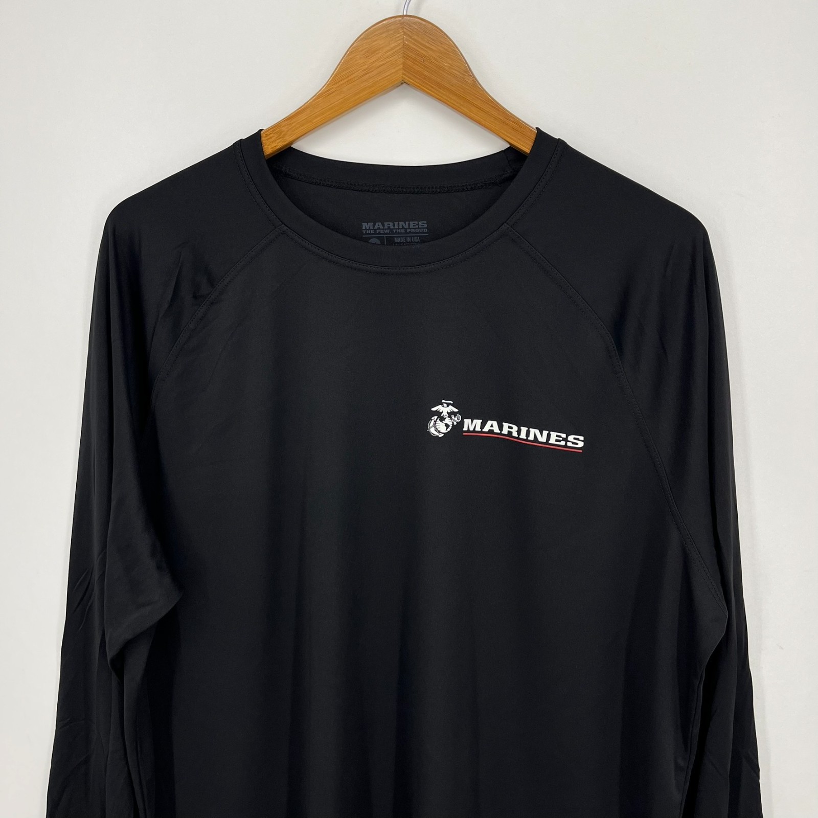 USMC Marines Long Sleeve T-Shirt Men’s Size XL Black Moisture Wicking USA NWOT