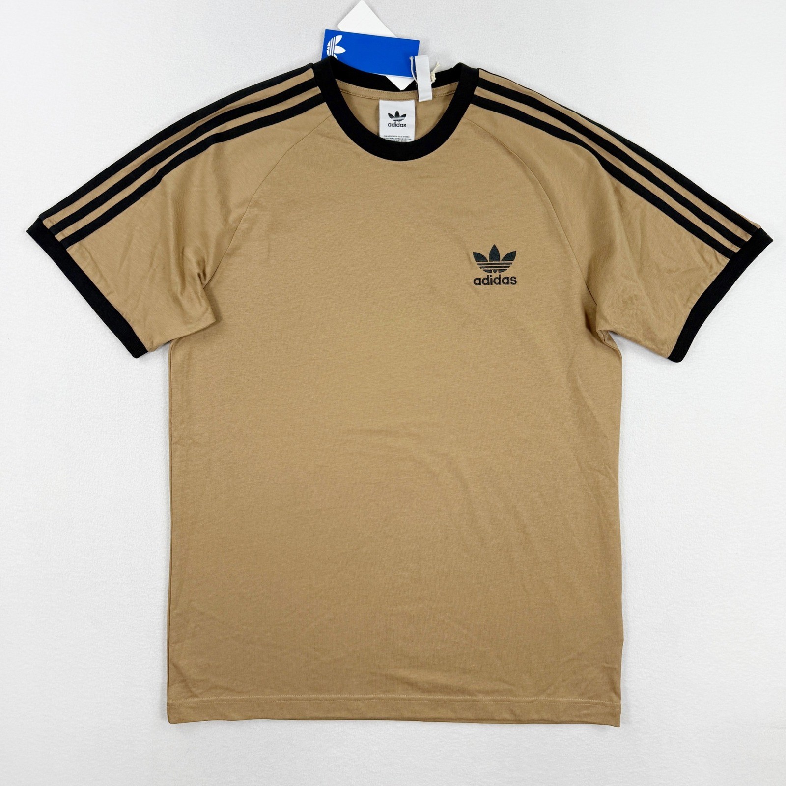 Adidas Originals Adicolor Classics 3-Stripes Tee Mens M Cardboard Brown JY1370