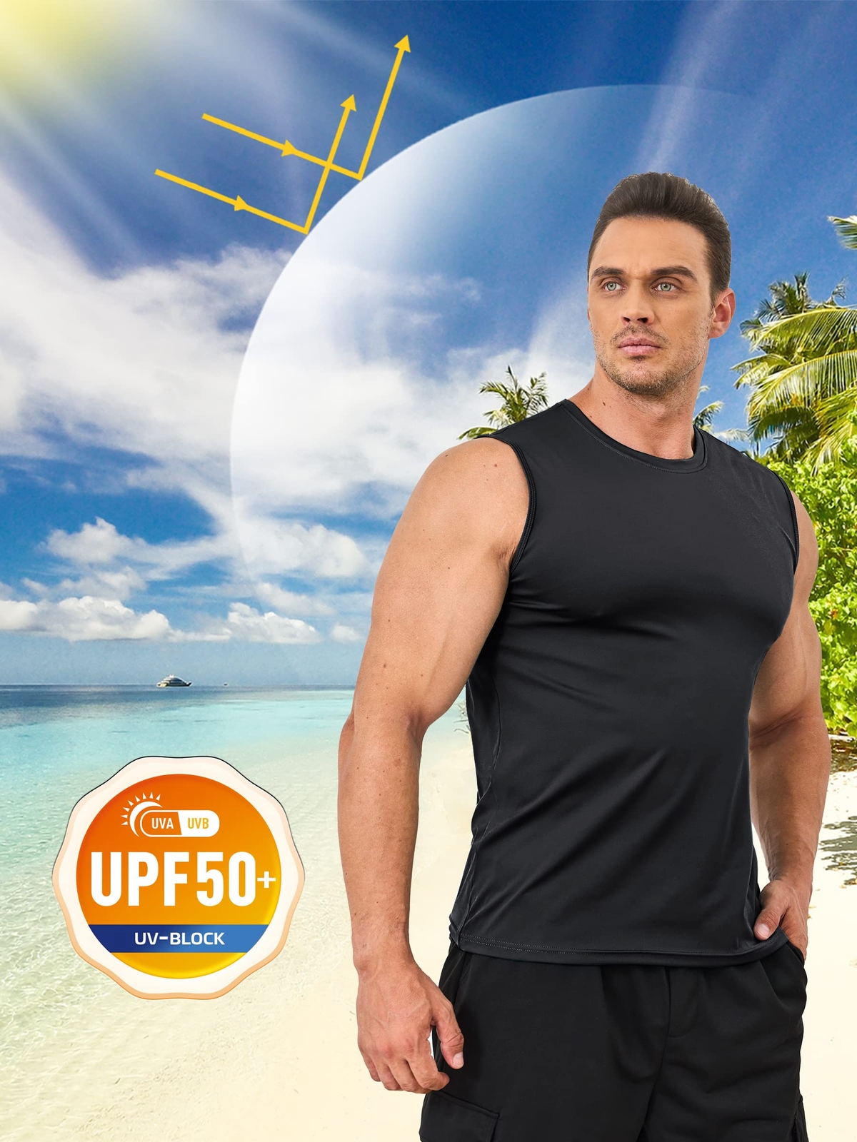 Men’s Sleeveless Tank Tops Muscel Tee Gym Workout Summer Quick Dry Undershirts