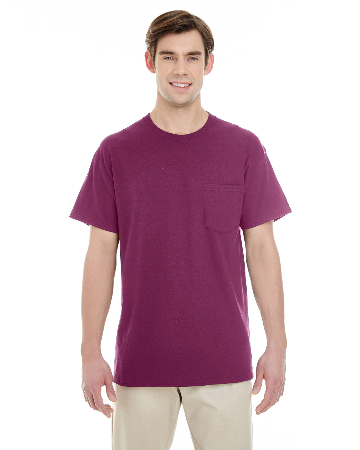 Gildan Adult Heavy Cotton 5.3 oz. Taped Neck Pocket T-Shirt G530 S-3XL