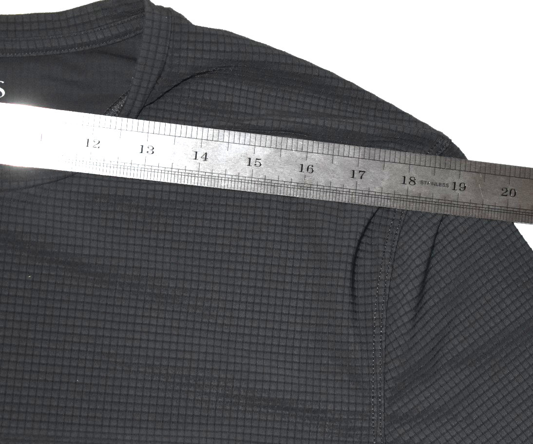 Jacques NY Men’s Size L Gray Ribbed Performance T Shirt Polyamide Blend
