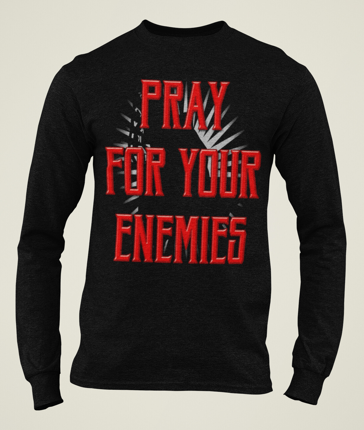 Sneaker Tee Pray for Your Enemies Street Wear Tee Shirt Mens Hip Hop Long sleeve